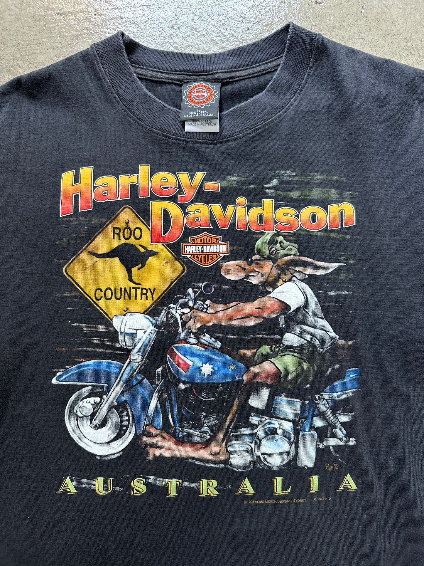 1992 HARLEY DAVIDSON AUSTRALIA TEE(L)