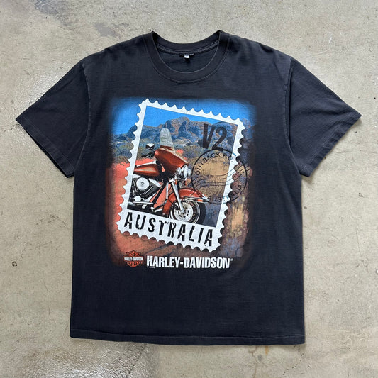 1997 HARLEY DAVIDSON AUSTRALIA STAMP TEE(L)