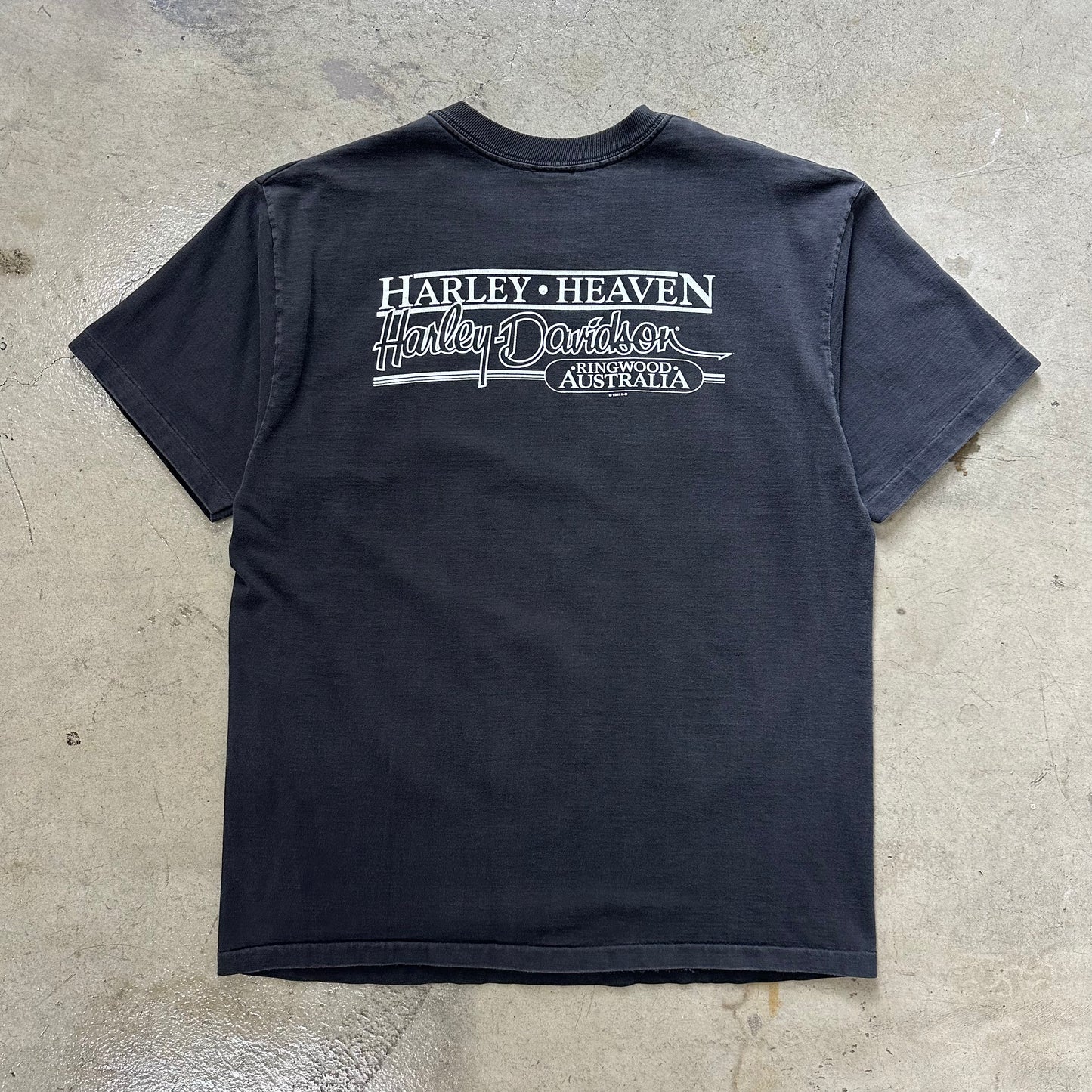 1997 HARLEY DAVIDSON AUSTRALIA STAMP TEE(L)