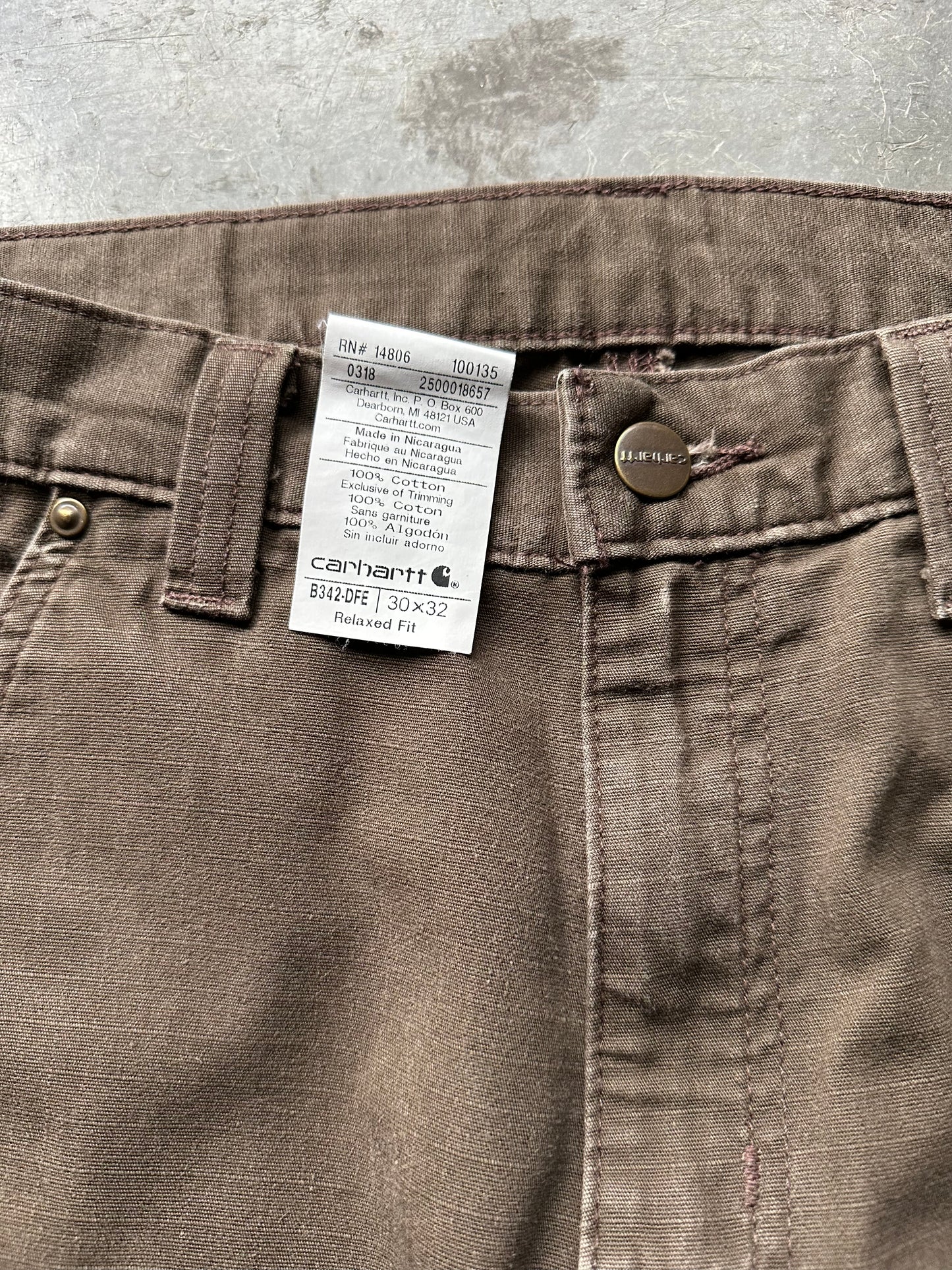 (30X32)BROWN CARHARTT CARGO PANTS