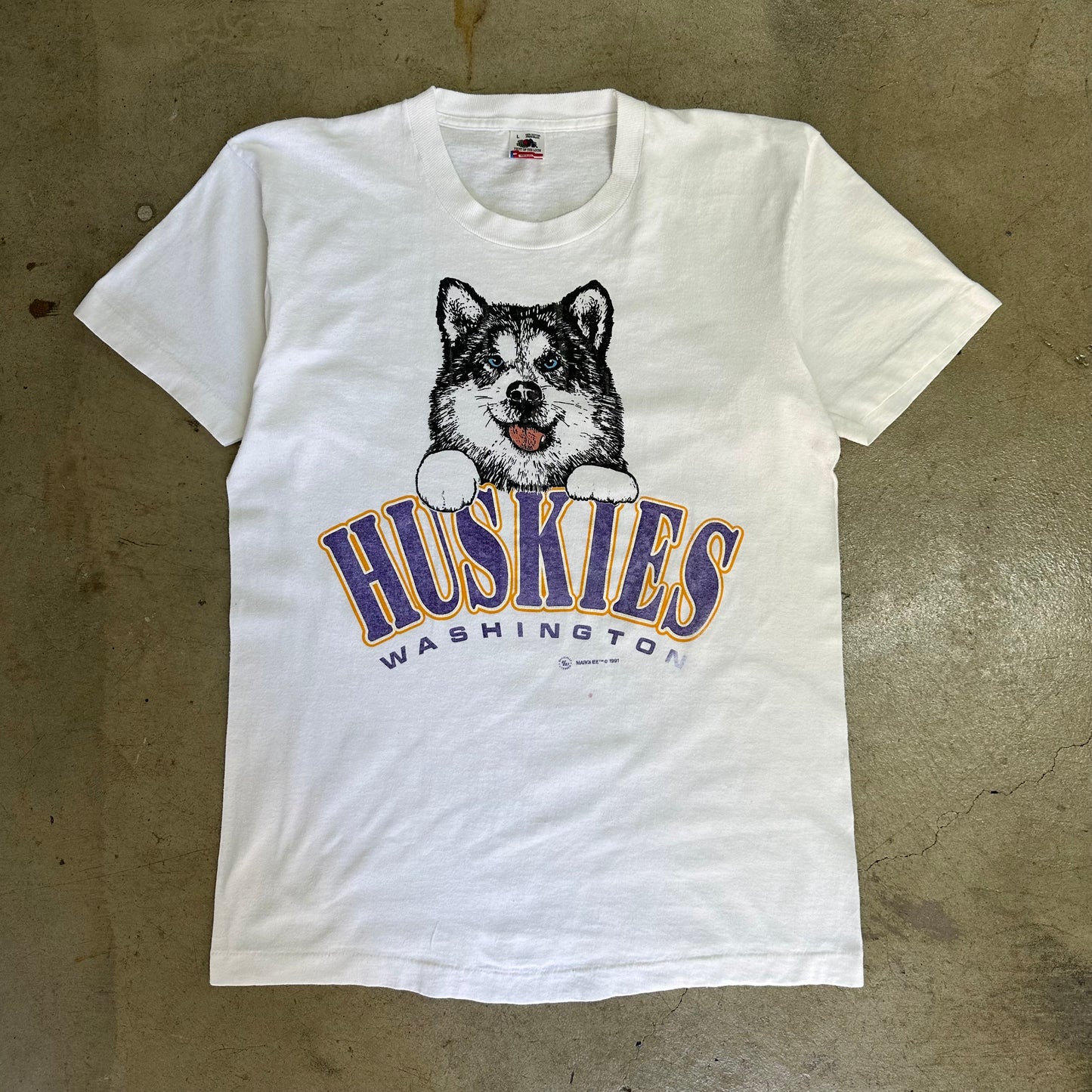 1991 WASHINGTON HUSKIES TEE(L)