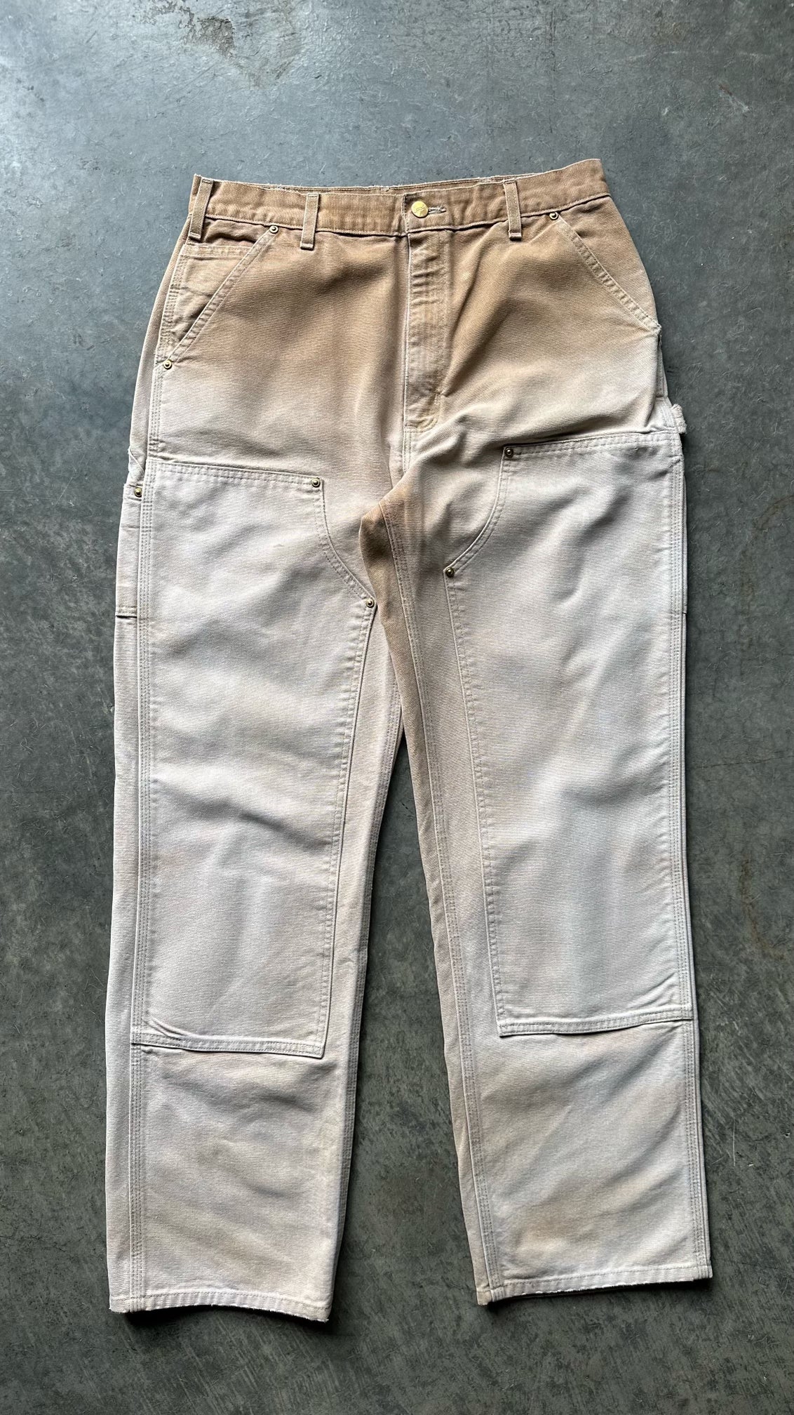 FADED TAN CARHARTT DOUBLE KNEES