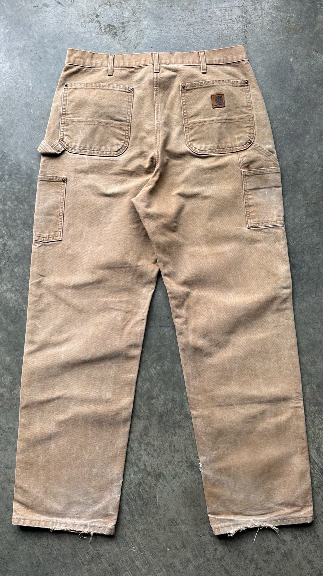 (36X34)FADED TAN CARHARTT DOUBLE KNEES