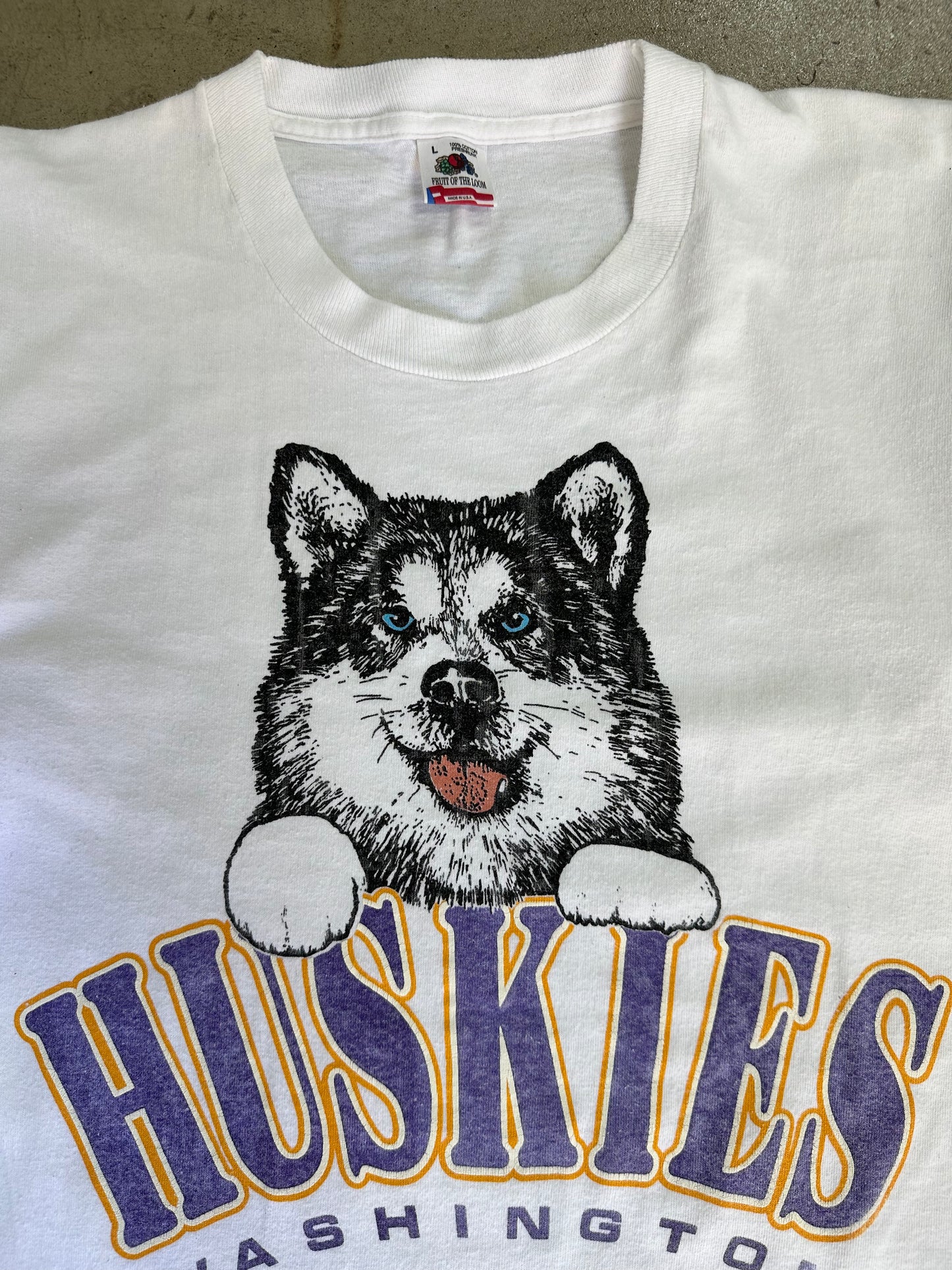 1991 WASHINGTON HUSKIES TEE(L)