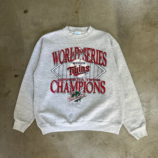 1991 MINNESOTA TWINS WORLD SERIES CHAMPS CREWNECK(L)