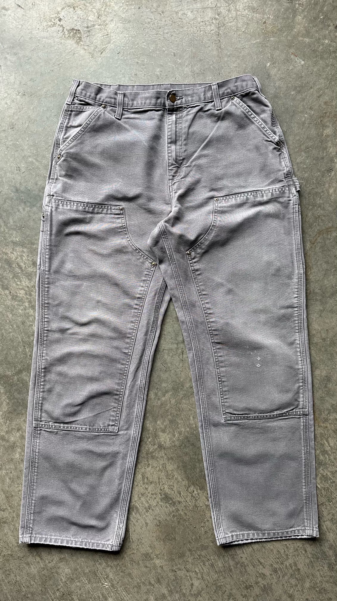 (36X32)GRAY CARHARTT DOUBLE KNEES