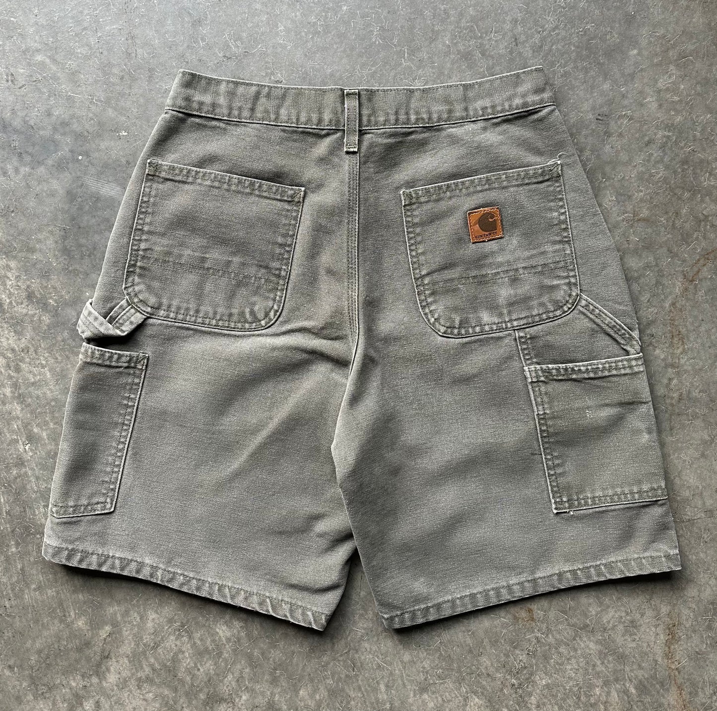 GREEN CARHARTT SHORTS