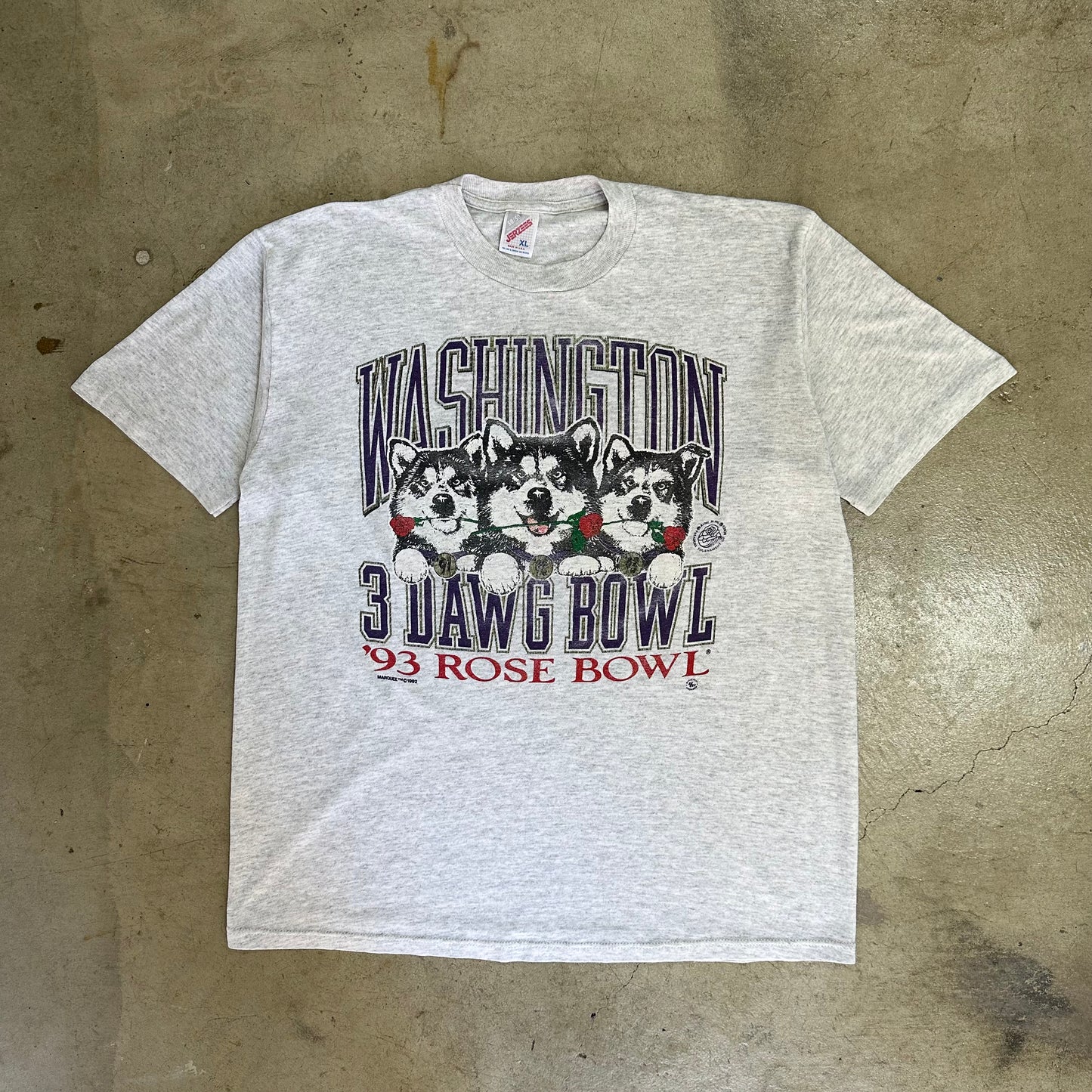 1993 WASHINGTON HUSKIES ROSE BOWL TEE(XL)