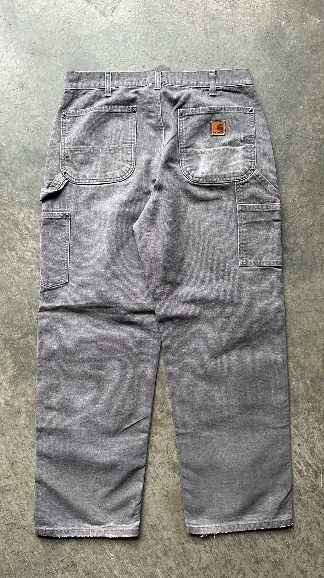 (34X30)GRAY CARHARTT DOUBLE KNEES