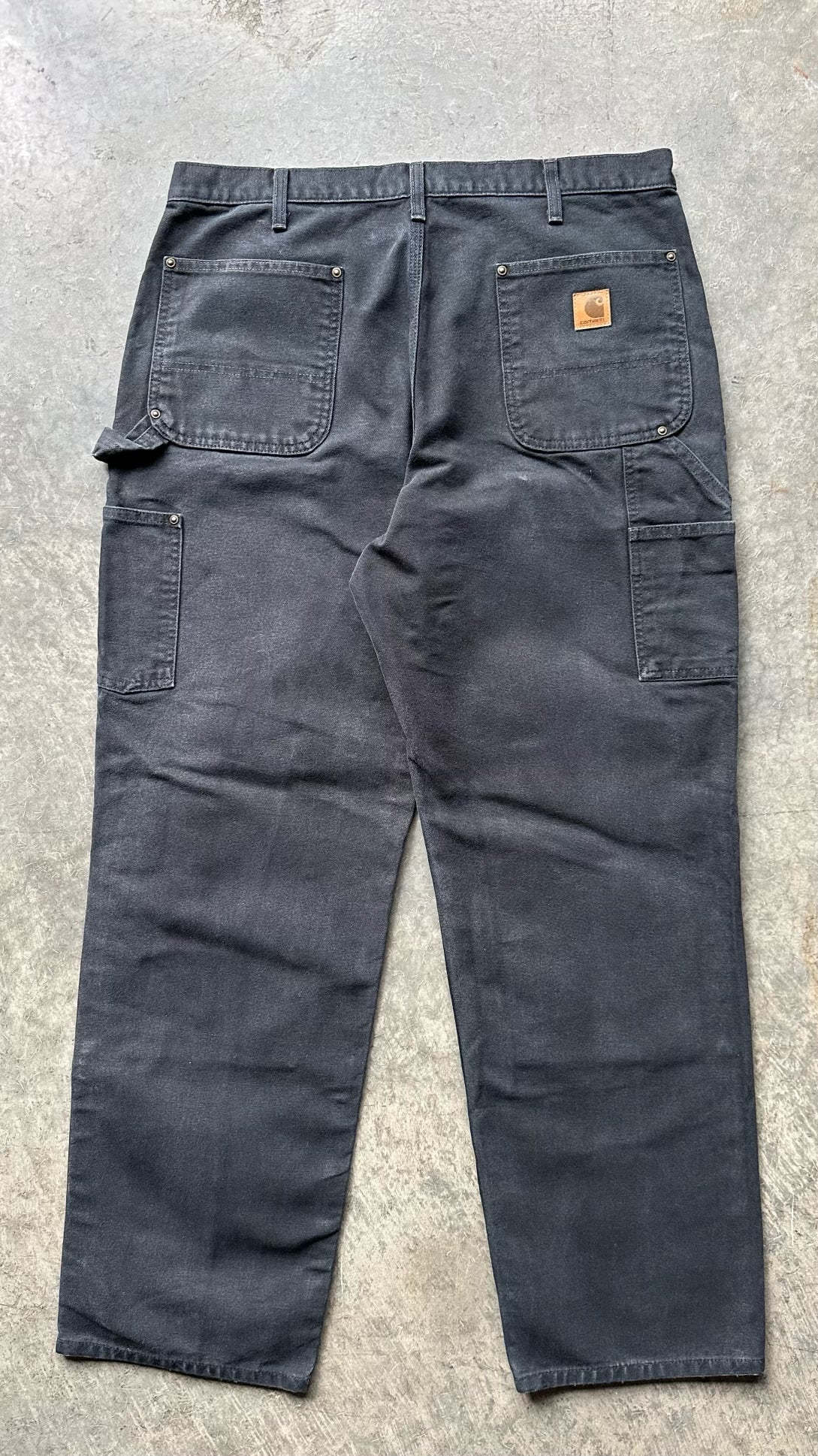 (36X32)BLACK CARHARTT DOUBLE KNEES