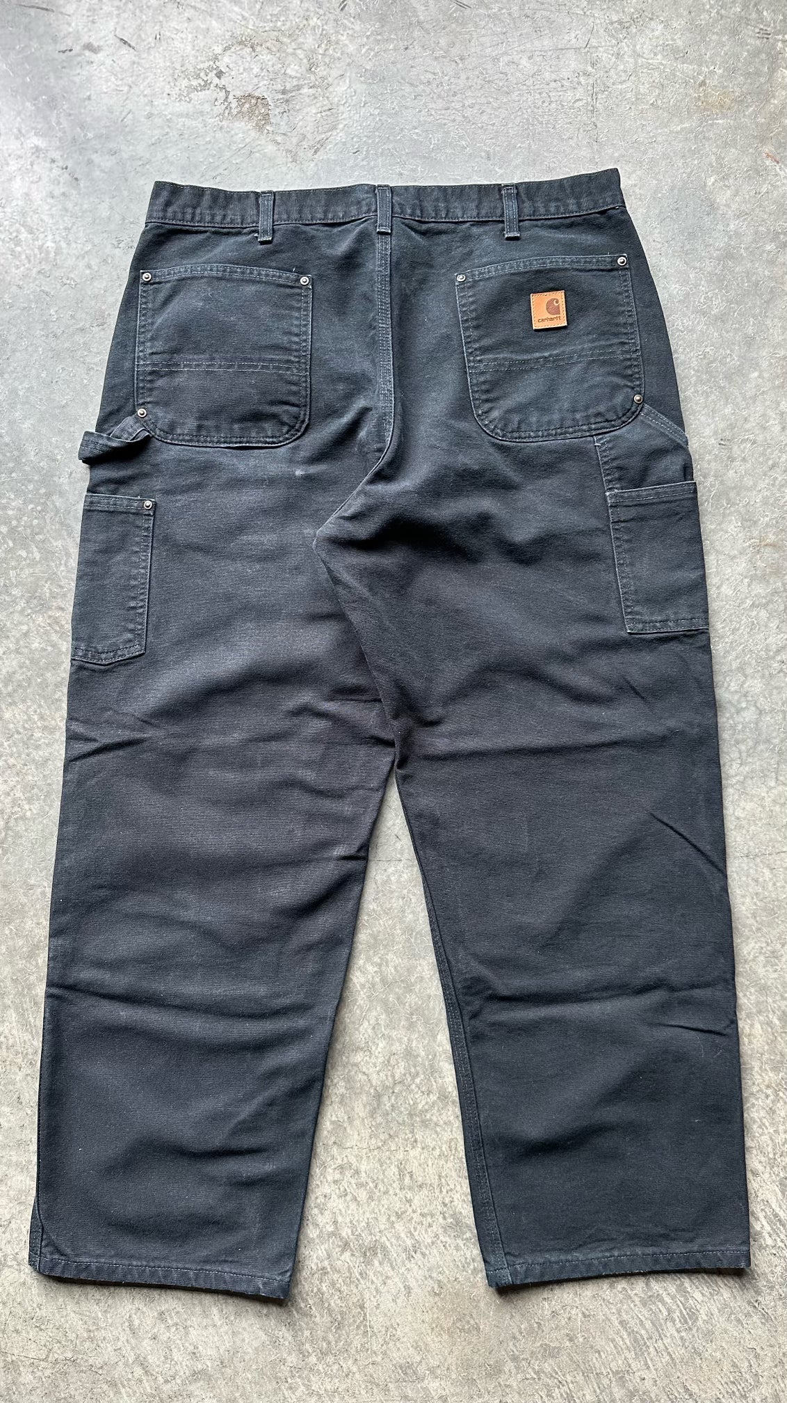 (38X30)BLACK CARHARTT DOUBLE KNEES