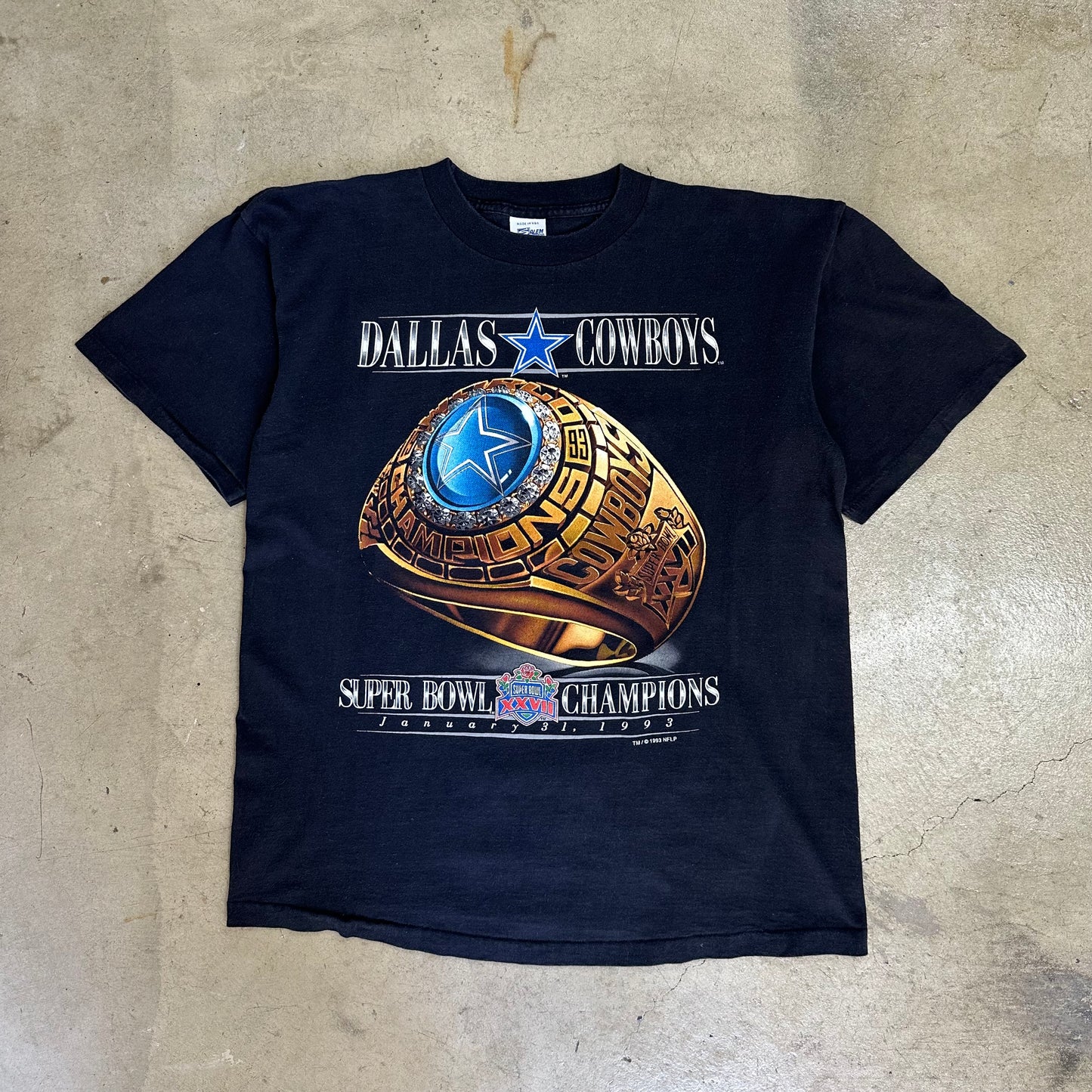 1993 DALLAS COWBOYS SUPER BOWL CHAMPS TEE(XL)