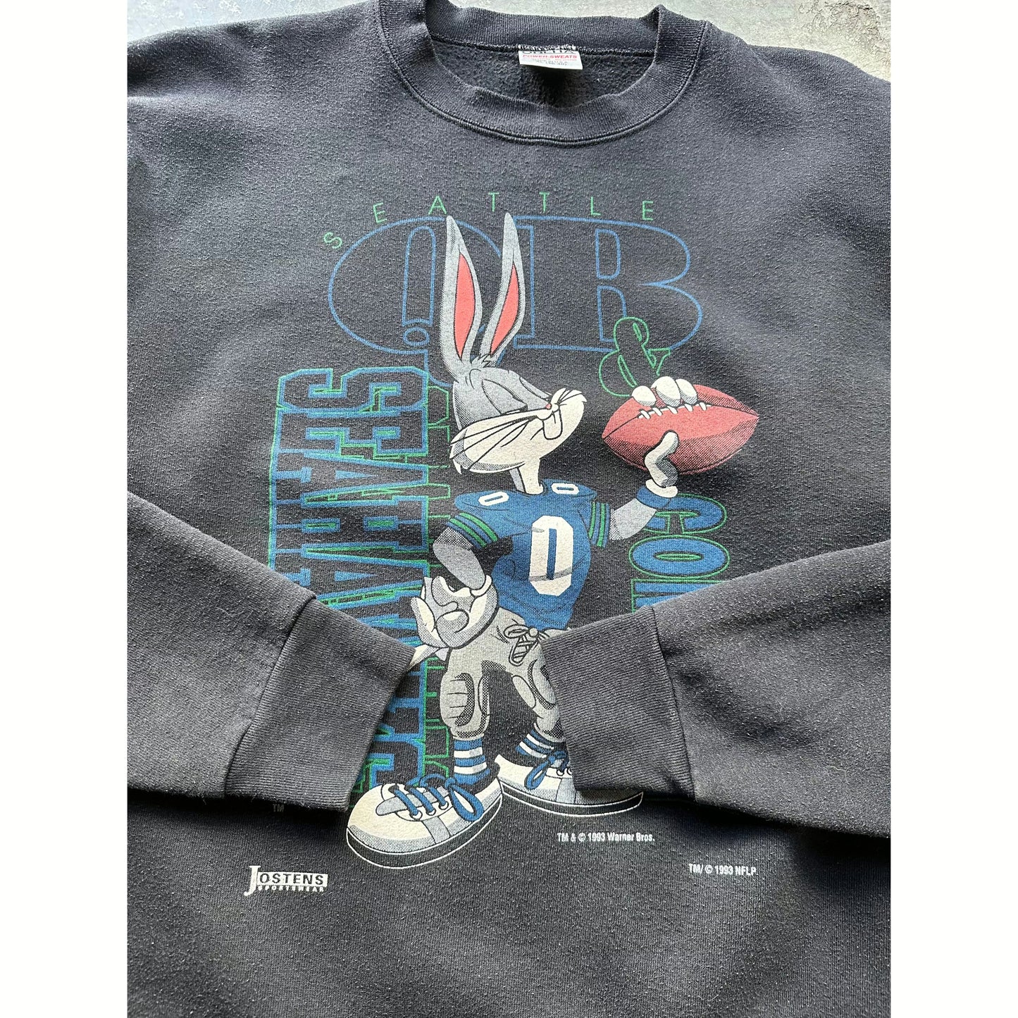 1993 SEATTLE SEAHAWKS/BUGS CREWNECK(XL)