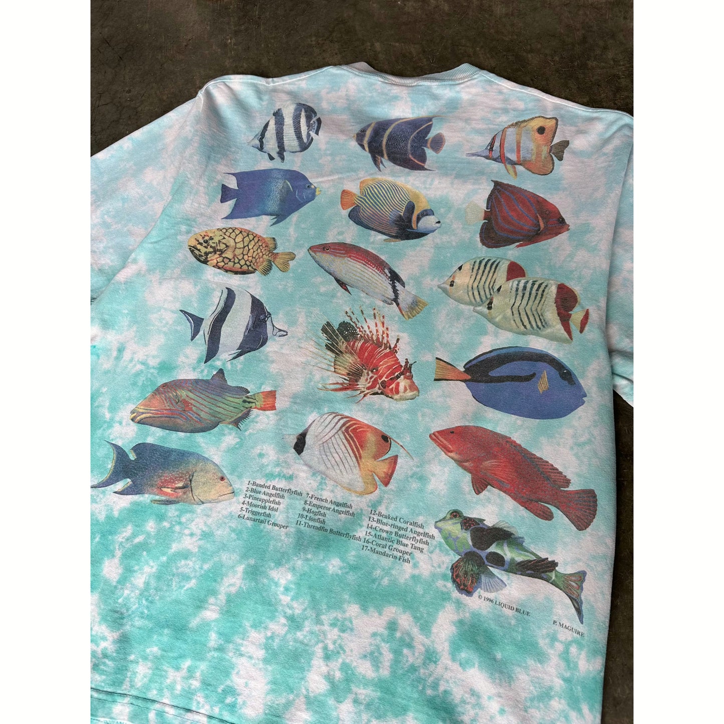 1996 LIQUID BLUE FISH TEE(L)